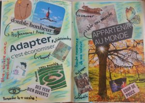 journal creatif landart collage dessin ecriture